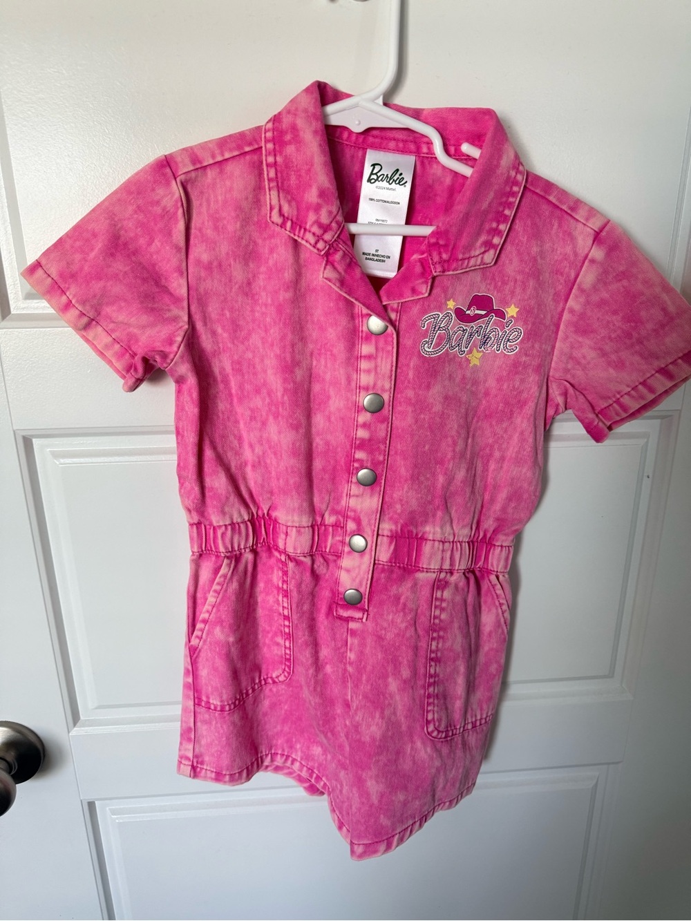 Barbie Pink Tie-Dye Denim Jacket